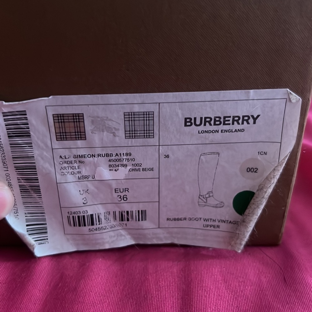 Burberry Rain Boots - Picture 5 of 8